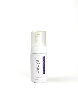 White pump bottle of Mousse Cleanser from a leading facial cleanser manufacturer, offering private label facial cleanser and facial cleanser OEM services