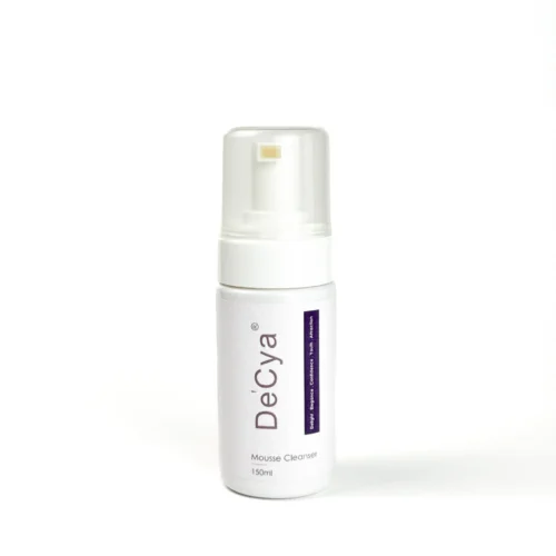 White pump bottle of Mousse Cleanser manufactured by Cylin Cosmetic, offering private label facial cleanser OEM for cleansing solution